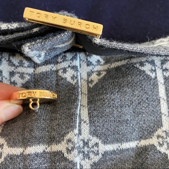 Tory Burch navy belted logo sheath dress - Picture 9 of 11